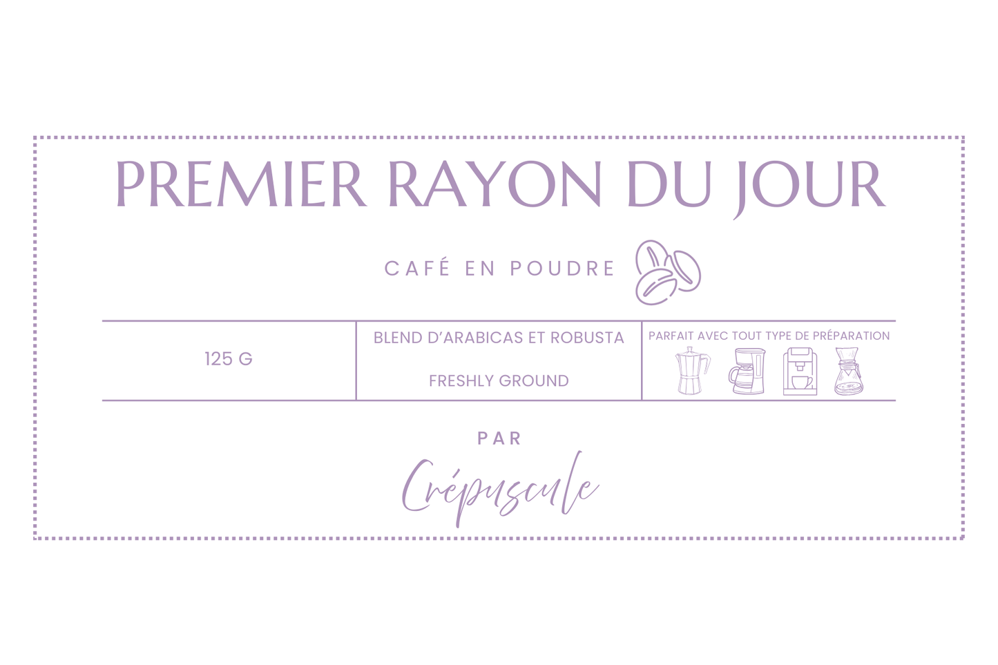 Premier Rayon du Jour – Café moulu (Blend Arabica & Robusta)