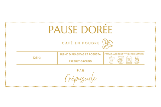 Pause Dorée – Café moulu (Blend Arabica & Robusta)